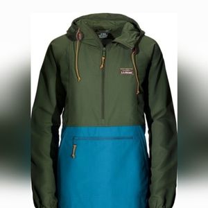 *NEW with tags* L.L. Bean Mountain Classic Anorak, Colorblock Olive/Teal, medium